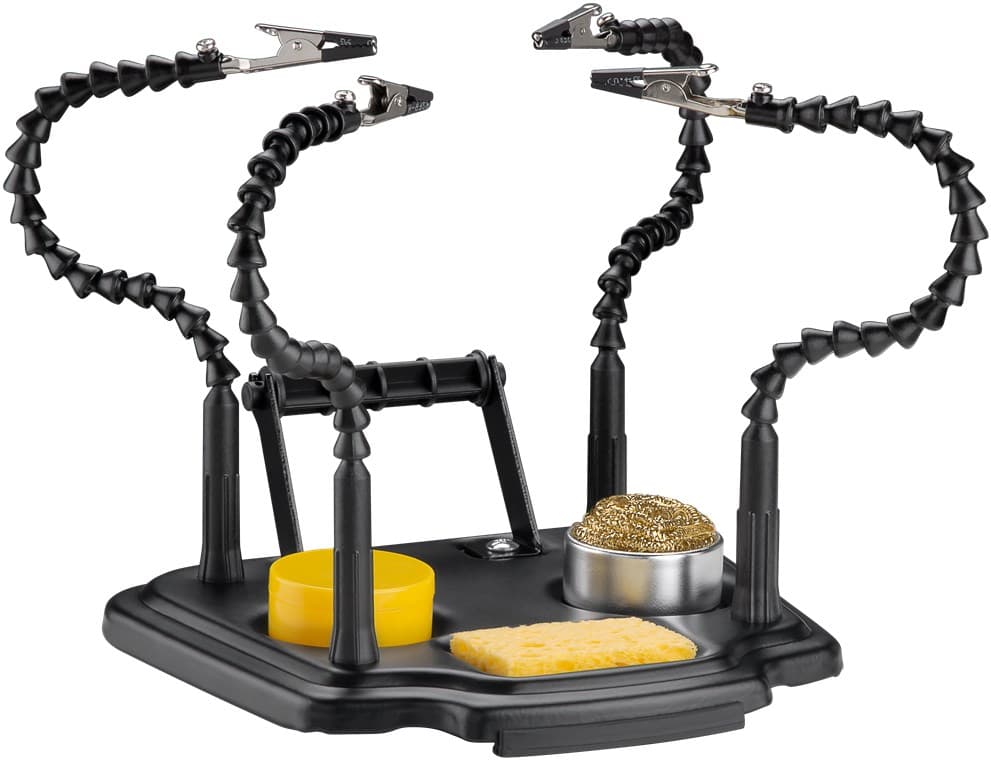 Aide à souder avec 4 bras flexibles, idéale pour les travaux de soudure et d'artisanat délicats, y compris les accessoires