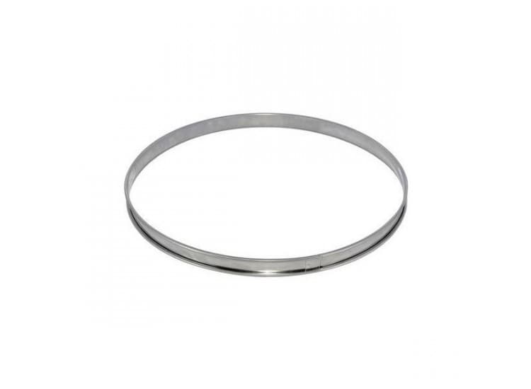 Cercle à tarte de buyer acier inox bord roulé 28cm - hauteur 2cm