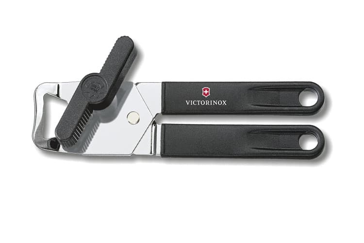 Ouvre-boites décapsuleur victorinox 2 en 1 avec manivelle Noir