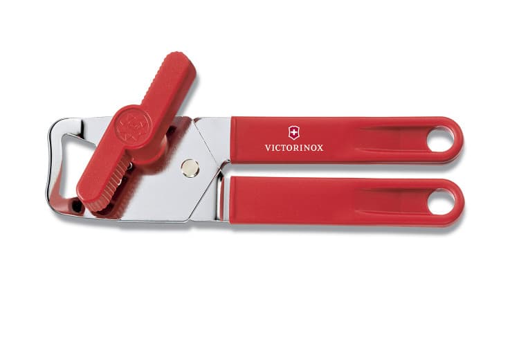 Ouvre-boites décapsuleur victorinox 2 en 1 avec manivelle Rouge