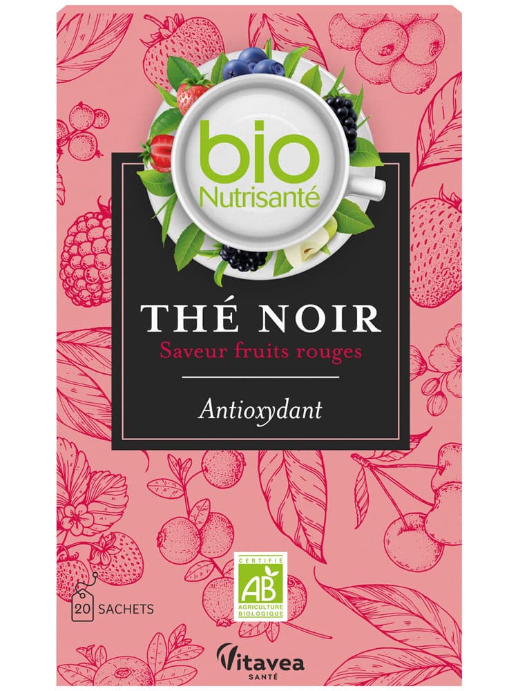 Vitavea Bionutrisanté - Thé Noir Saveur Fruits Rouges - 20 Sachets