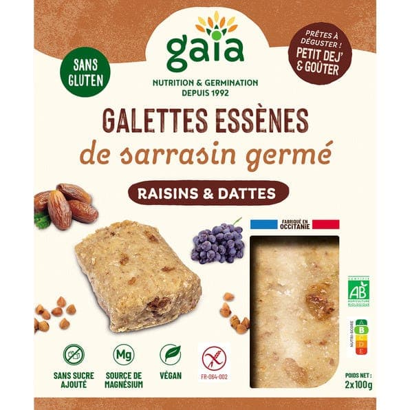 Galettes sarrasin germé raisins dattes 2x100g