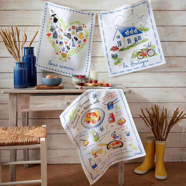 3 torchons Nous aimons la Bretagne